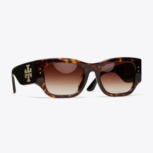 TORY BURCH VINTAGE EXPLODED STACKED WIDE TEMPLE SUNGLASSES BRAND NEW